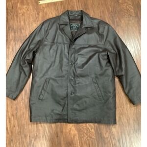 MEN'S BEVERLY HILLS LEATHER Club USA Leather Coat Size XL